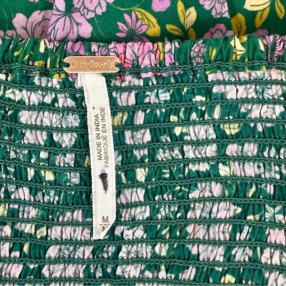 Free People Lyla Halter Tunic Top in Green Blossom Size Medium - Picture 6 of 10